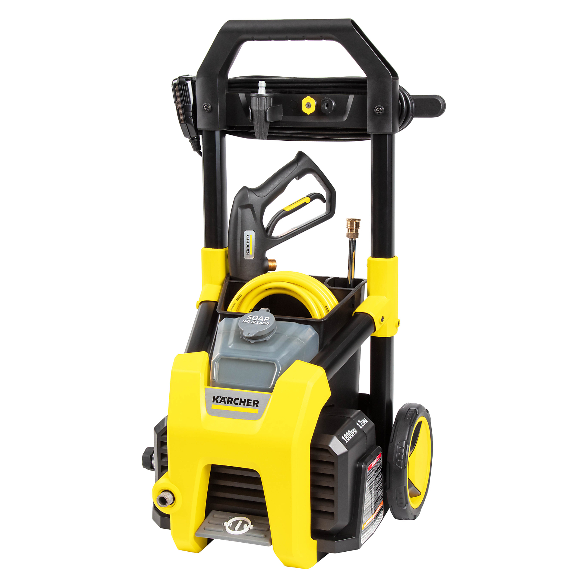 Karcher K1800PS Pressure Washer — 1800 PSI, 1.2 GPM, Electric, Includes 3 Spray Nozzles, Removable Detergent Tank, Model# K1800PS